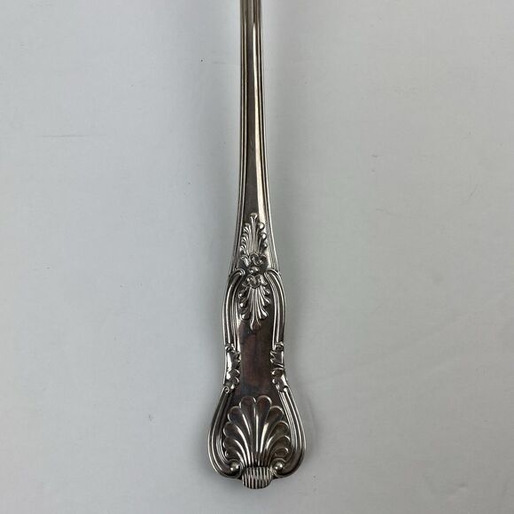 JB LTD Sheffield England Silver Plate Basting Large Oval Serving Spoon 13" Kings - Picture 4 of 8